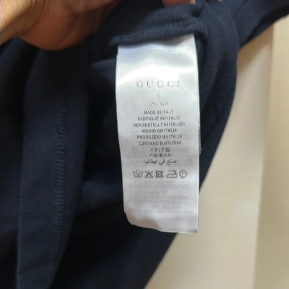 Gucci Blue Polo Shirt with Classic Collar and Short Sleeves